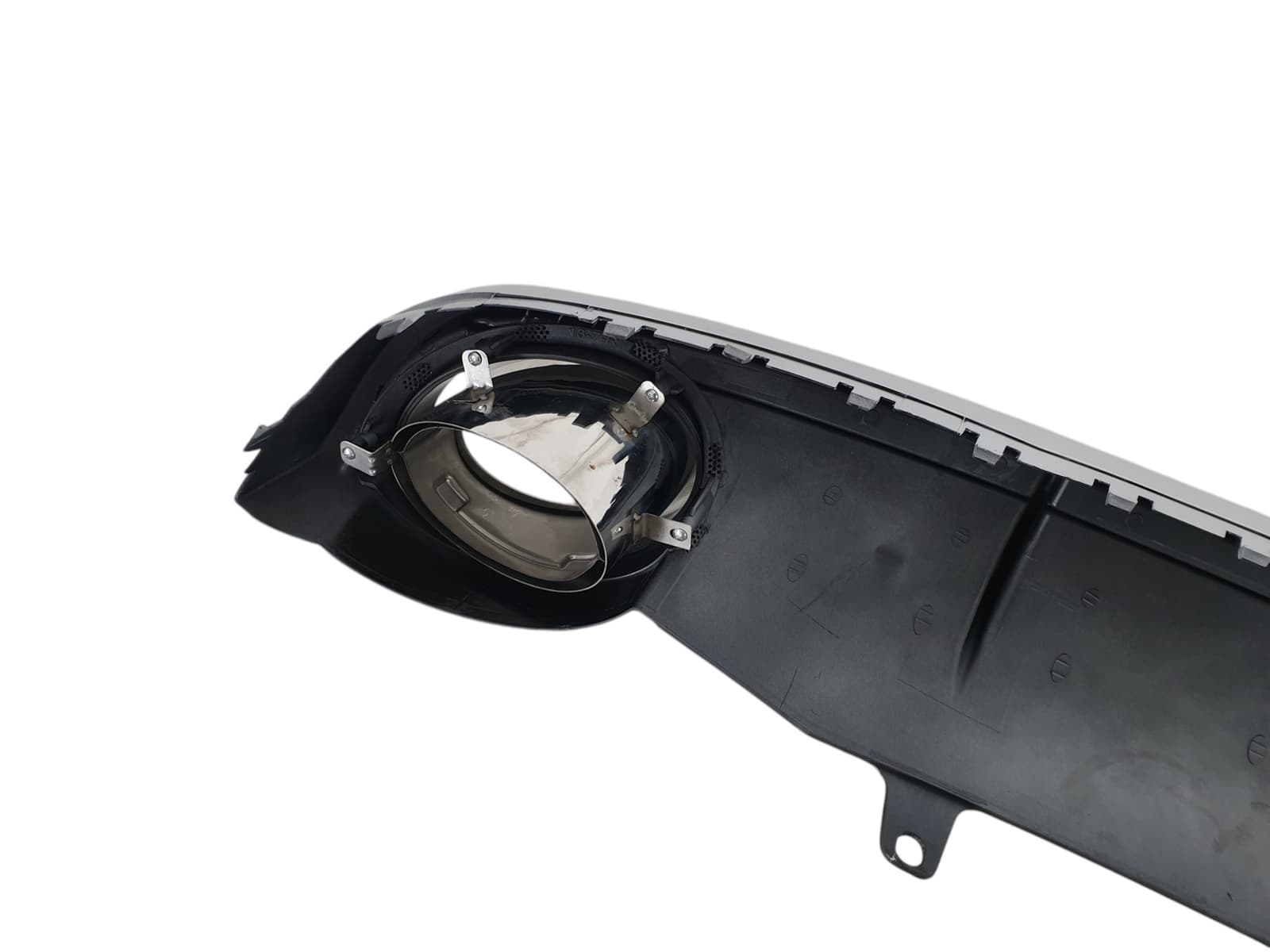 Дифузор (заднього бампера) Black Silver / Chrome Pipe (в стилі RS7) на Audi A7 4G 2010-2014 року 3