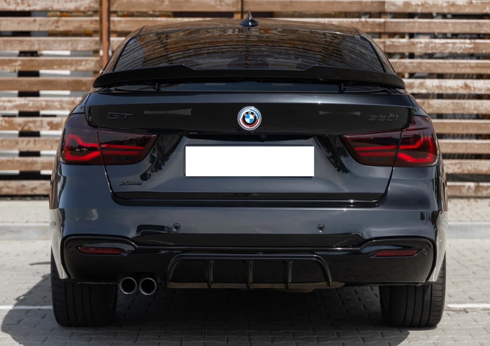 Дифузор (заднього бампера) Чорний глянець M-Performance 00-- на BMW 3 Series (GT) F34 2013-2019 року 5