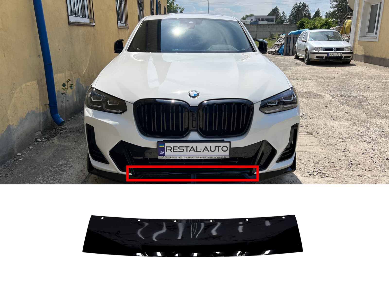 Накладки на бампер (молдинг переднього бампера) на BMW X3 G01 2022-2024 року