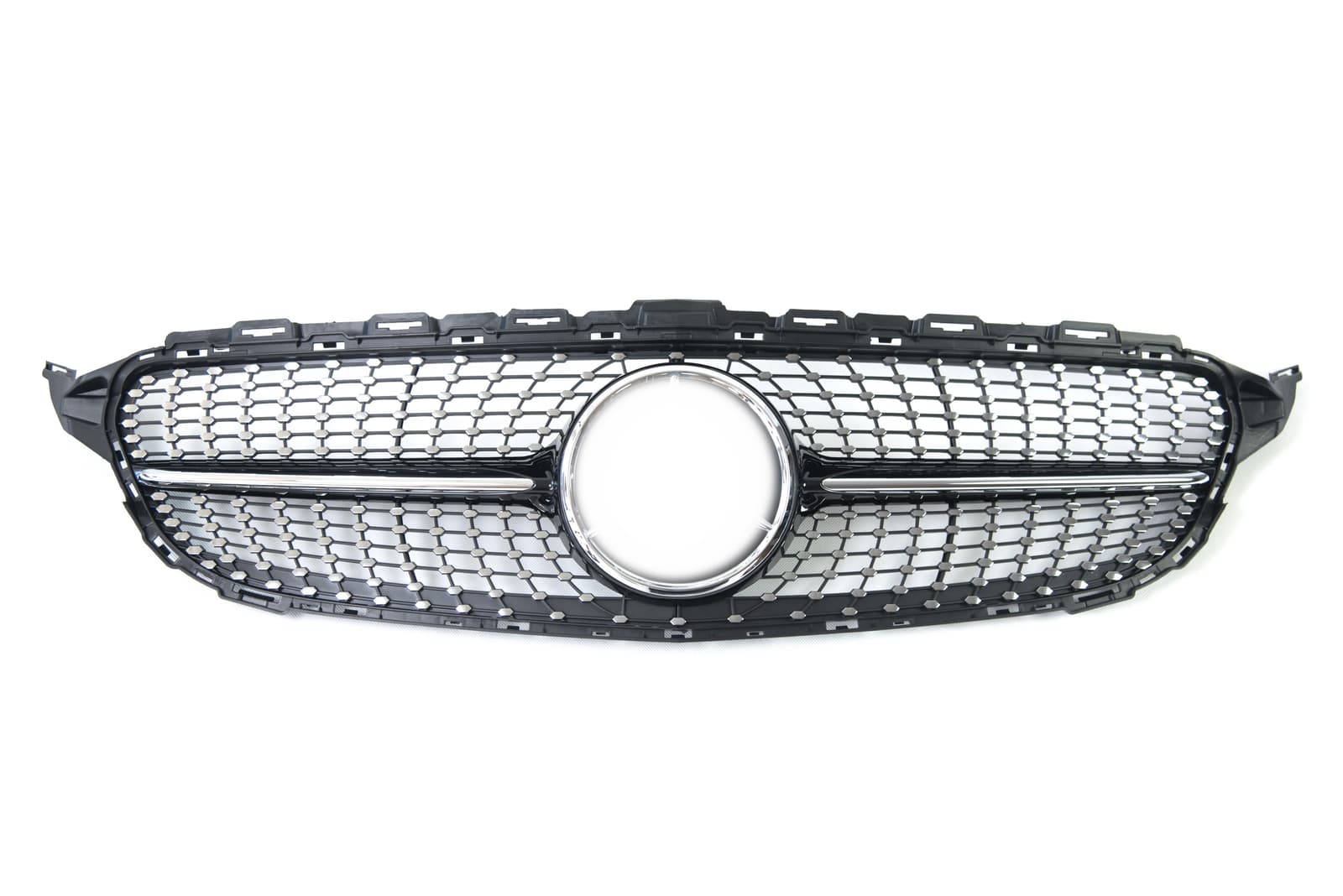 Решітка радіатора Black (без місця під камеру) Diamond на Mercedes-Benz C-Class W205 2018-2021 року