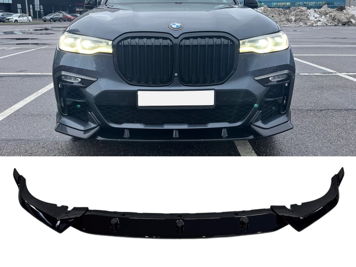 Накладка переднього бампера Paradigma BMW X7 G07 2019-2022, чорний глянець