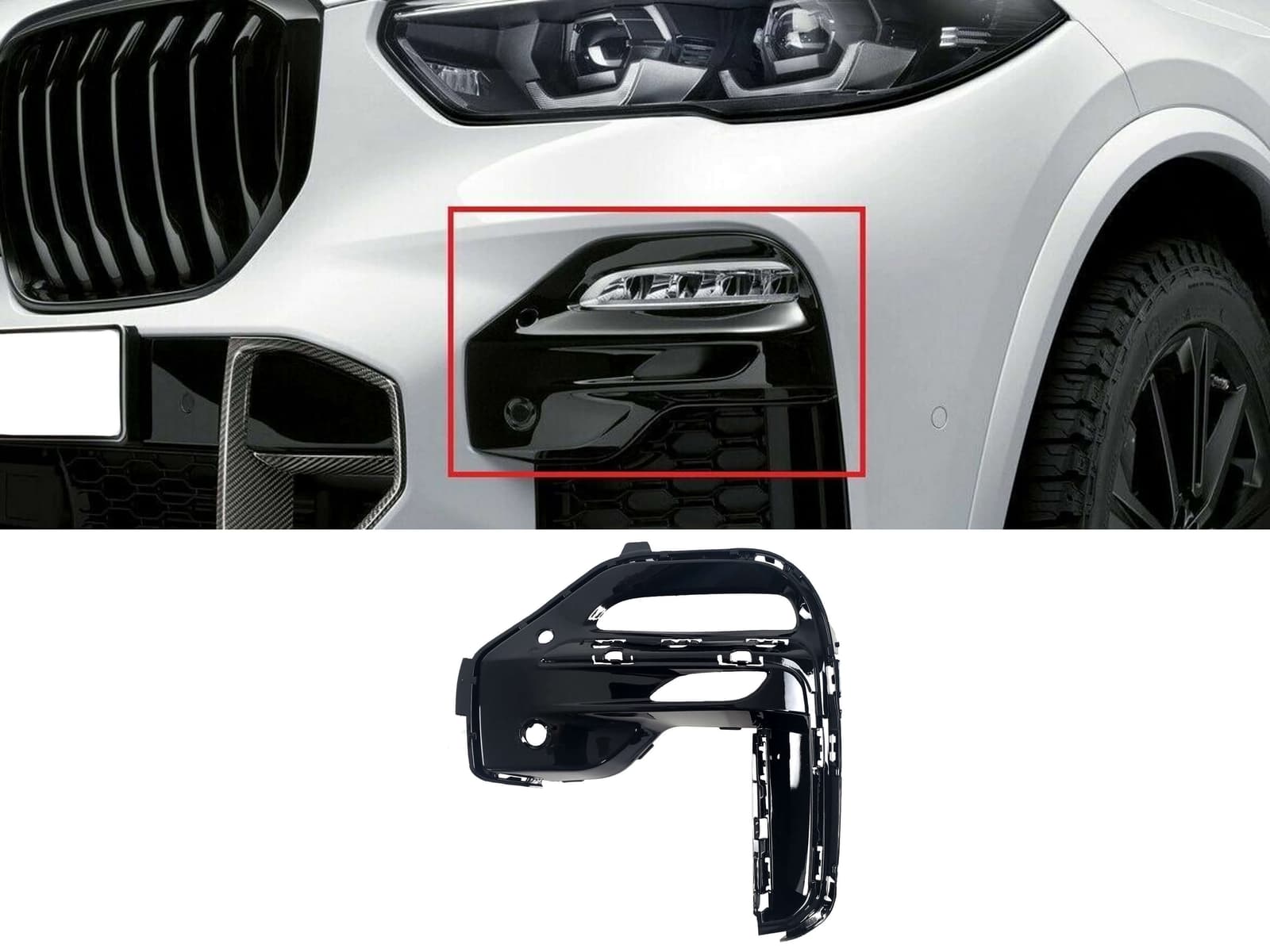 Решітки в бампер накладка LH на BMW X5 G05 2018-2022 року