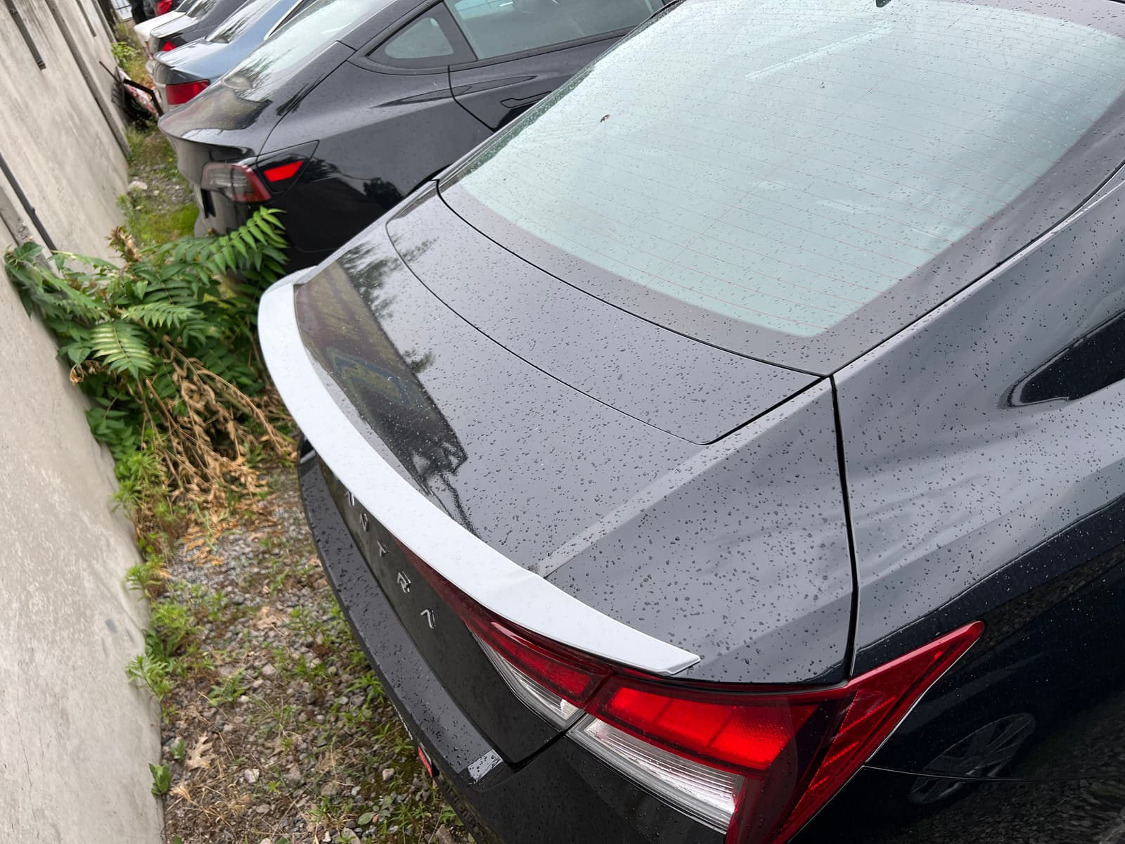 Спойлер лип Hyundai Elantra CN7 21+ ABS пластик під фарбування 5