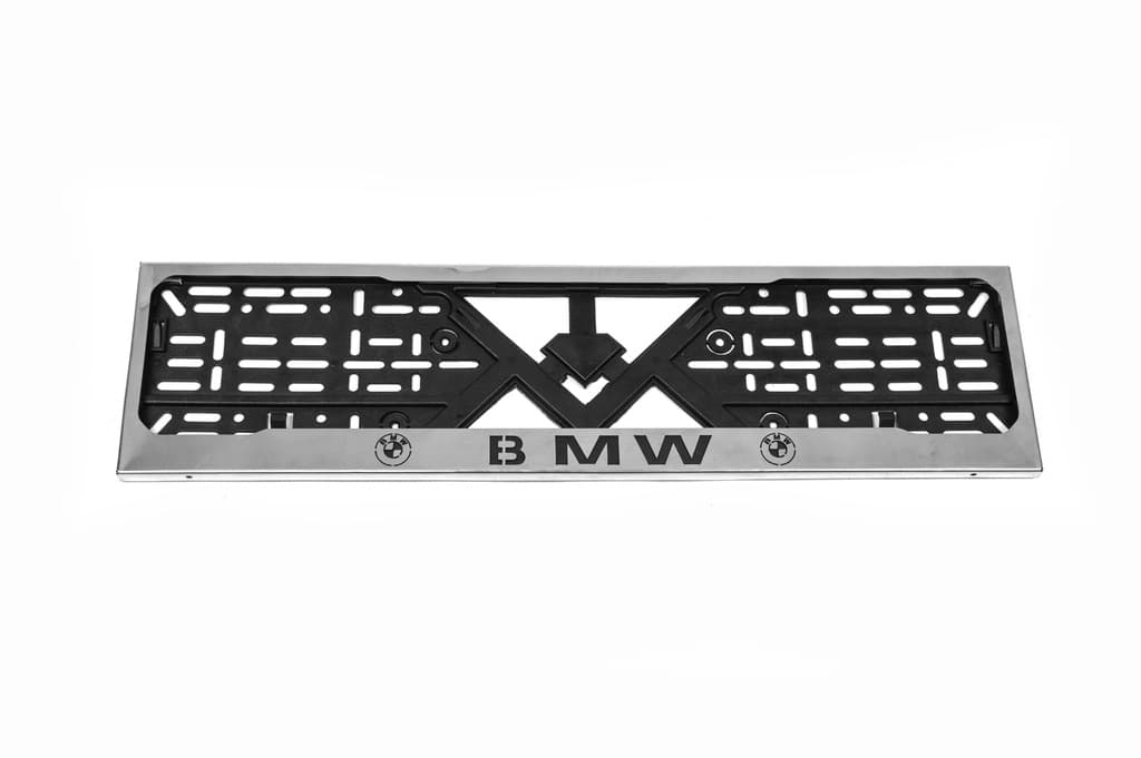 Рамка під номер хром BMW (1 шт, нержавіюча сталь)