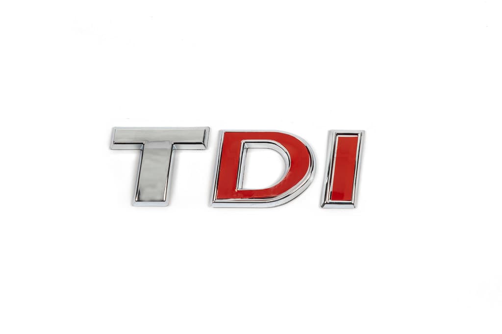 Напис Tdi (косою шрифт) Червоні DІ