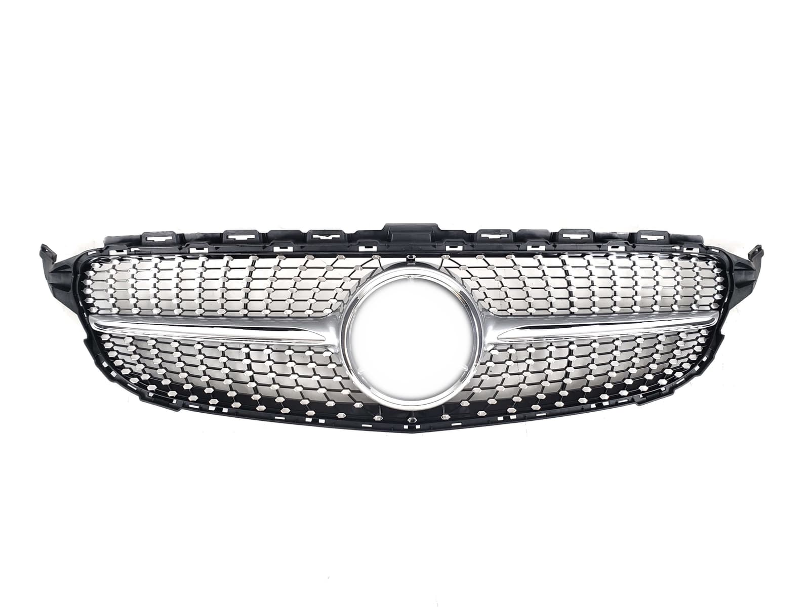 Решітка радіатора Diamond Silver (без місця під камеру) на Mercedes-Benz C-Class W205 2014-2018 року