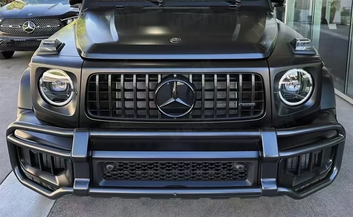 Захист переднього бампера з решіткою (для AMG G63)