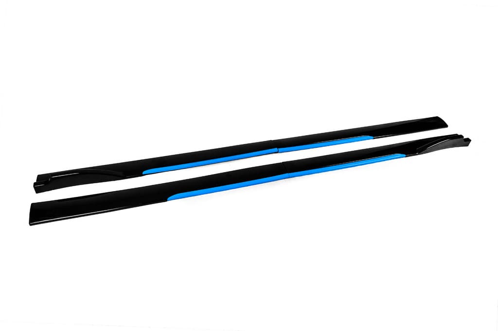 Універсальні накладки на бокові пороги Niken Blue (ABS) (4шт) 4