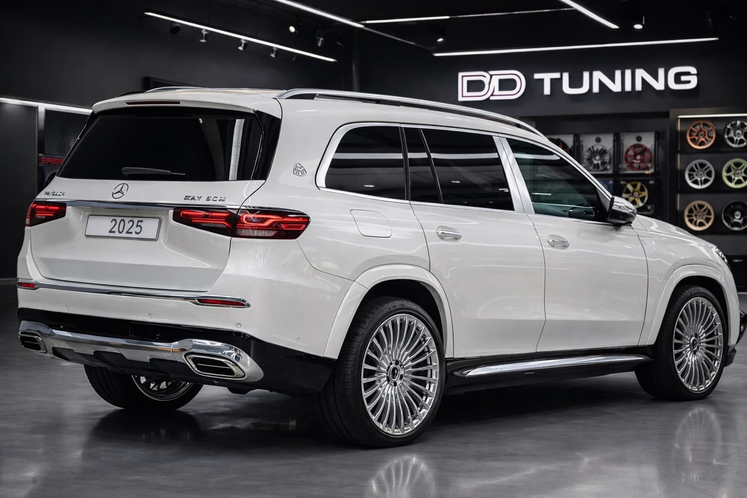 Задній бампер з дифузором Maybach GLS600 (2025-Design)