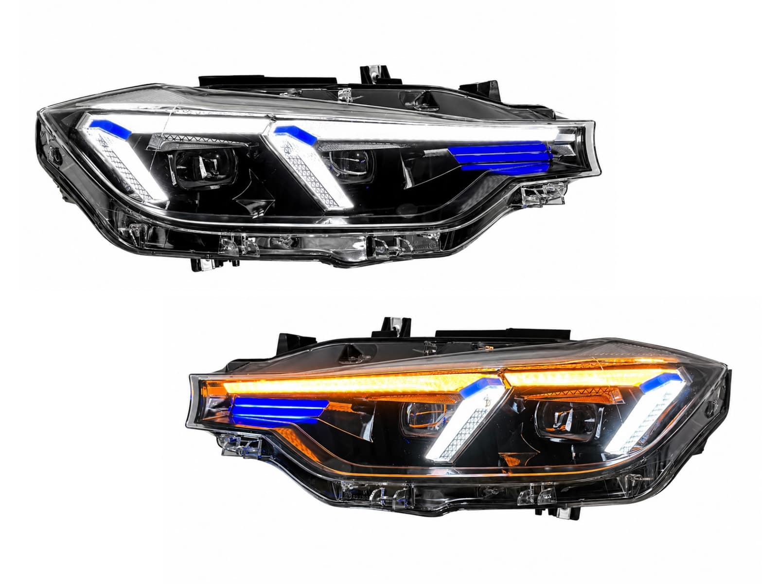 Фари FULL LED 2 лінзи для BMW 3 series F30 F31 2012-2018 2шт, ГАЛОГЕН В ЛЕД
