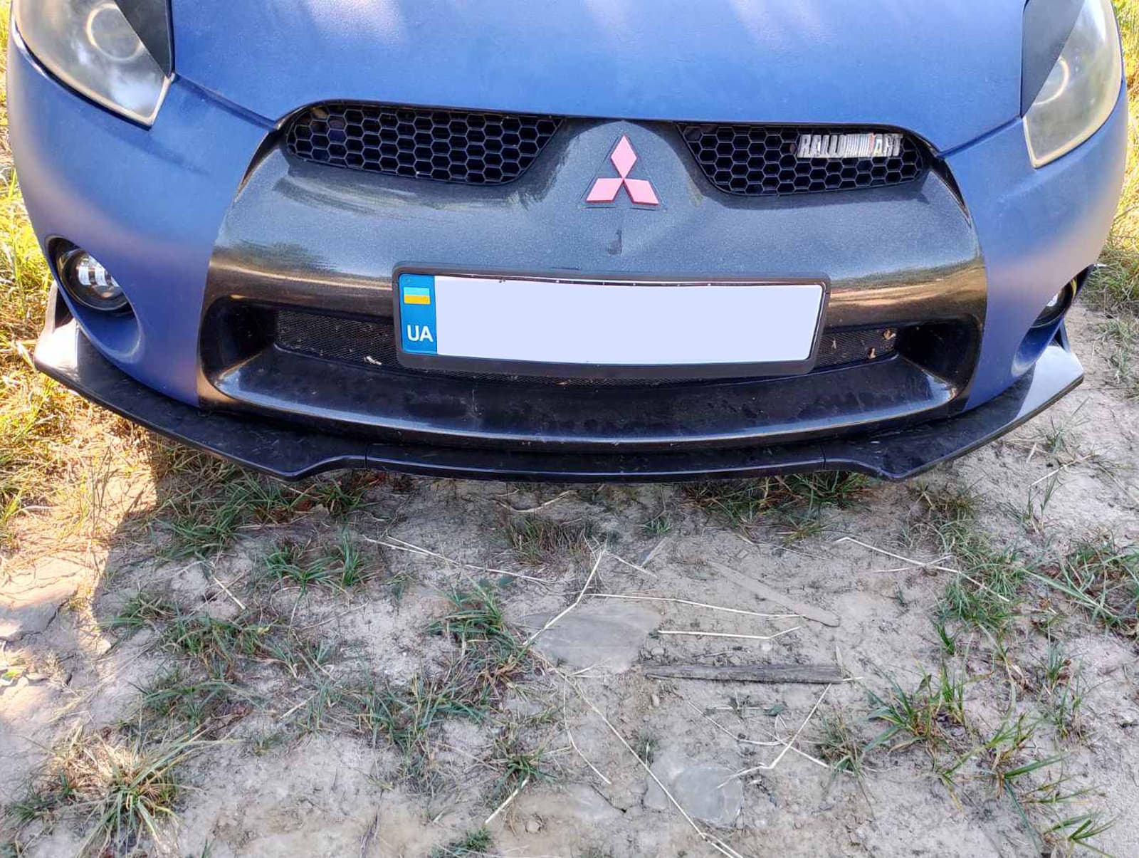 Універсальна передня Lip накладка V-1 (ABS, чорний глянець) 3