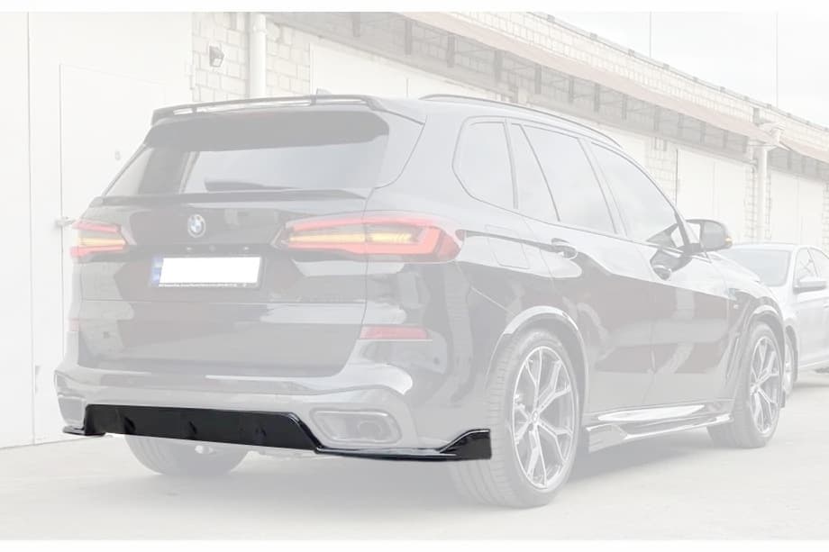 Дифузор заднього бампера V2 (2018-2022, чорний глянець)