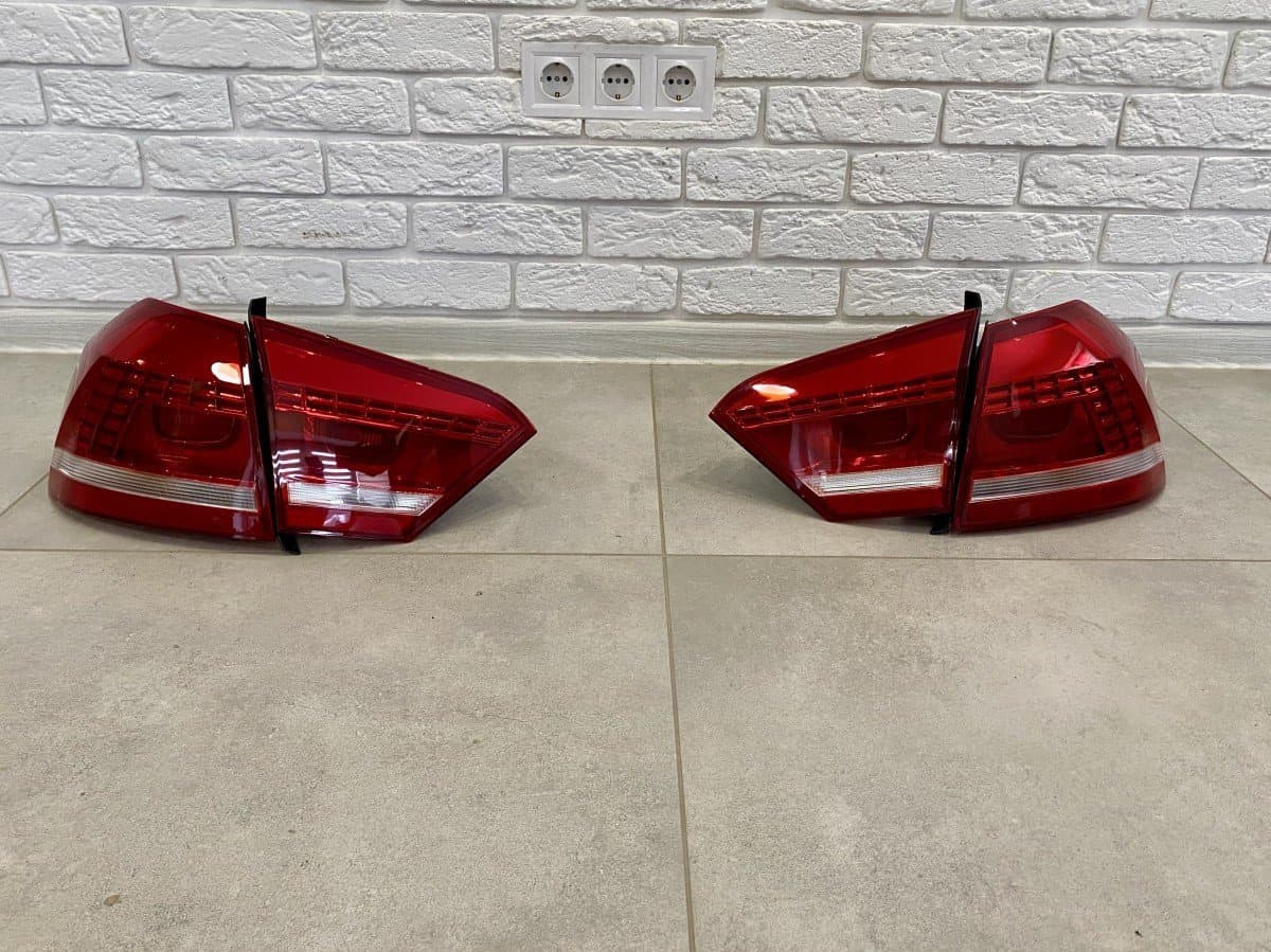 Задні LED стопи ліхтарі Volkswagen Passat B7 USA 2011-2015 (ЖОВТИЙ ПОВОРОТНИК)