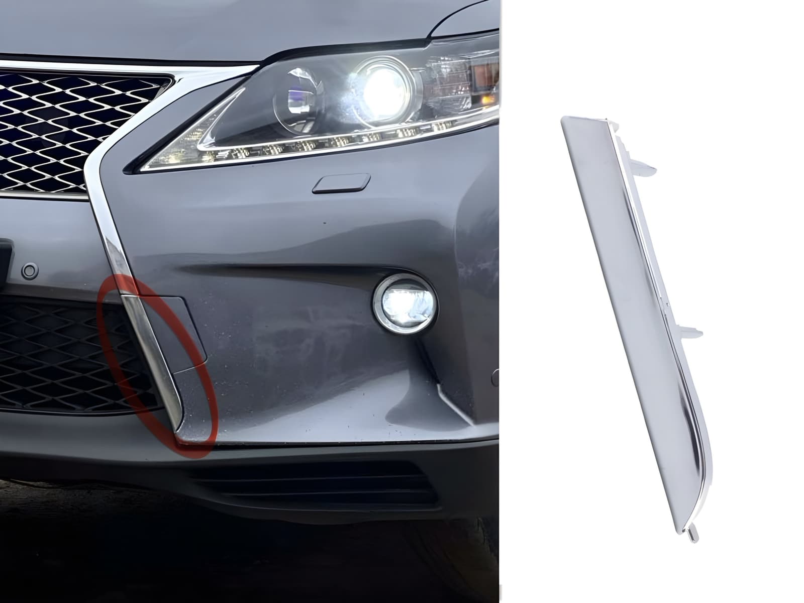 Хром молдинг бампера F-SPORT Lexus RX 2012-2015 5312648100