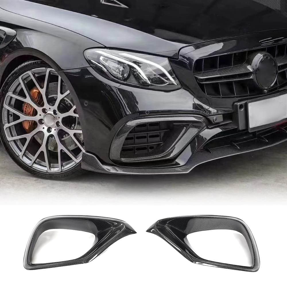 Накладки на передній бампер (для E63 AMG 2016-2019, Карбон)