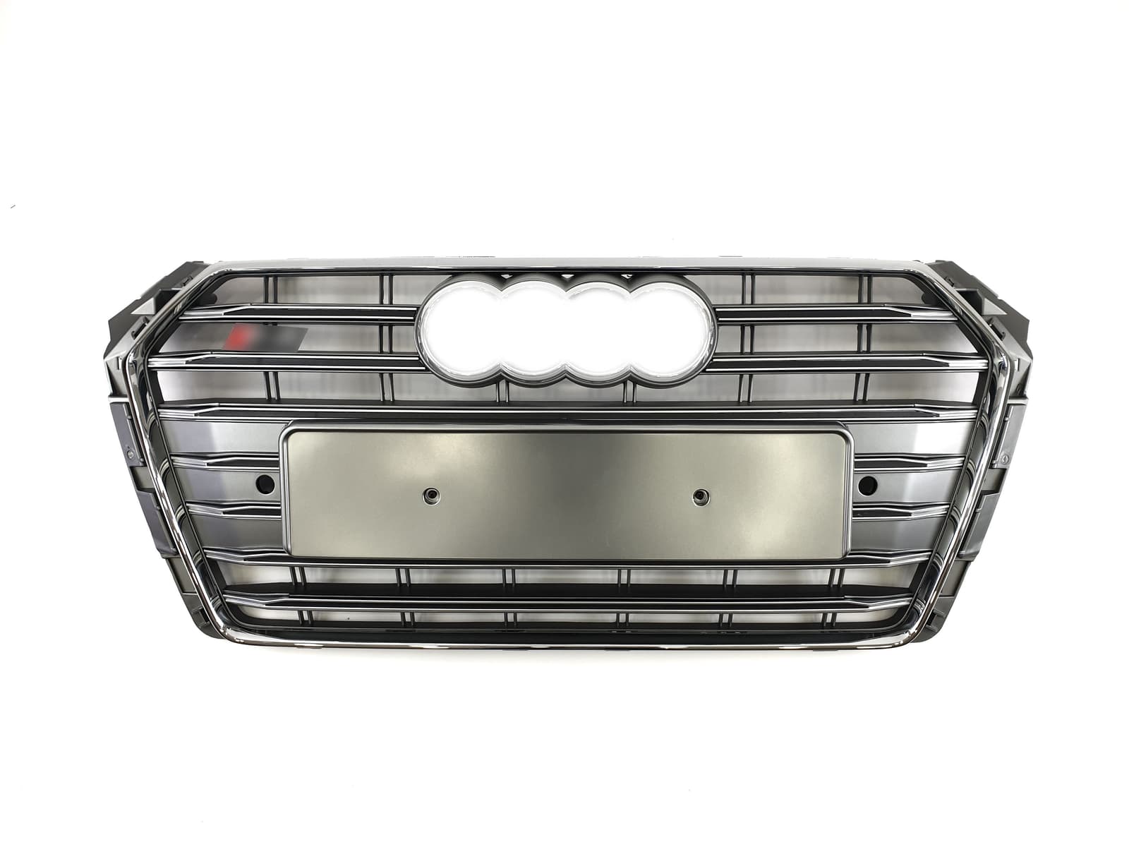 Решітка радіатора Silver Chrome (в стилі S4) на Audi A4 B9 2015-2019 року