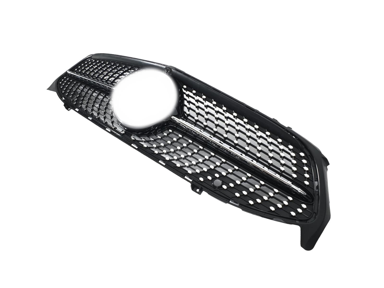 Решітка радіатора Black (з місцем під камеру) Diamond на Mercedes-Benz CLA-Class C118 2019-2023 року 4