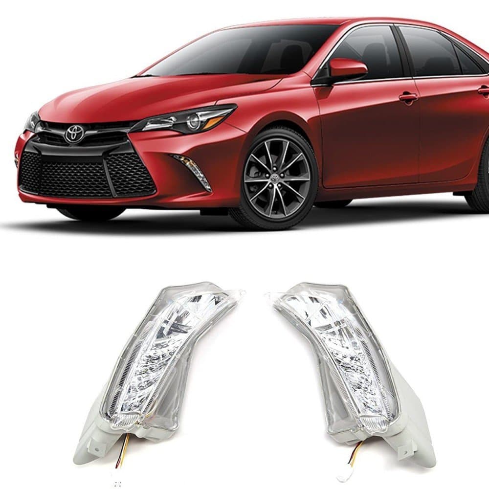 DRL ходові вогні + покажчик повороту в бампері Toyota Camry USA 55/60 14-17 (комплект 2 шт.)