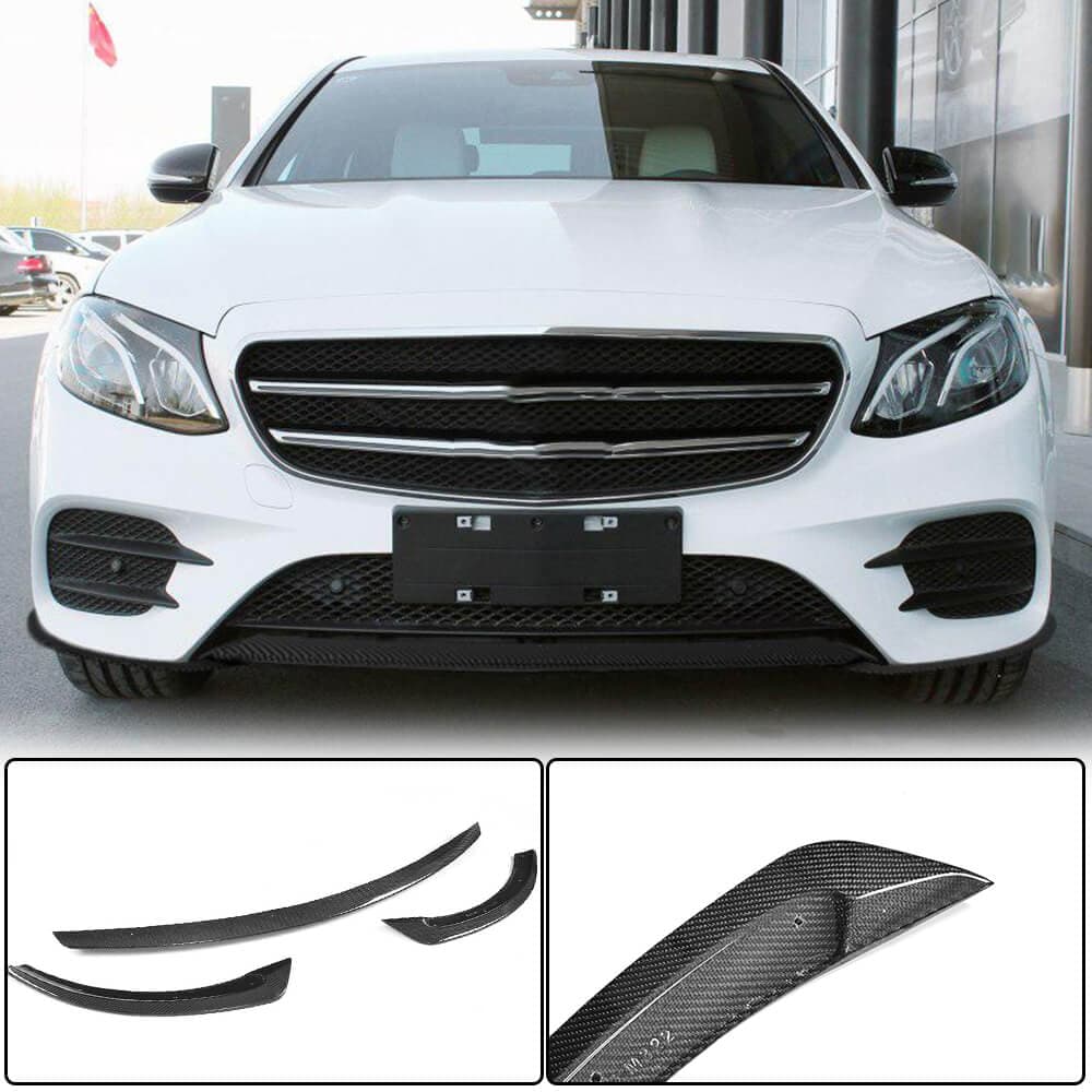 Накладка на передній бампер Lip V2 (для AMG-Line / E43 AMG 2016-2019, Карбон)