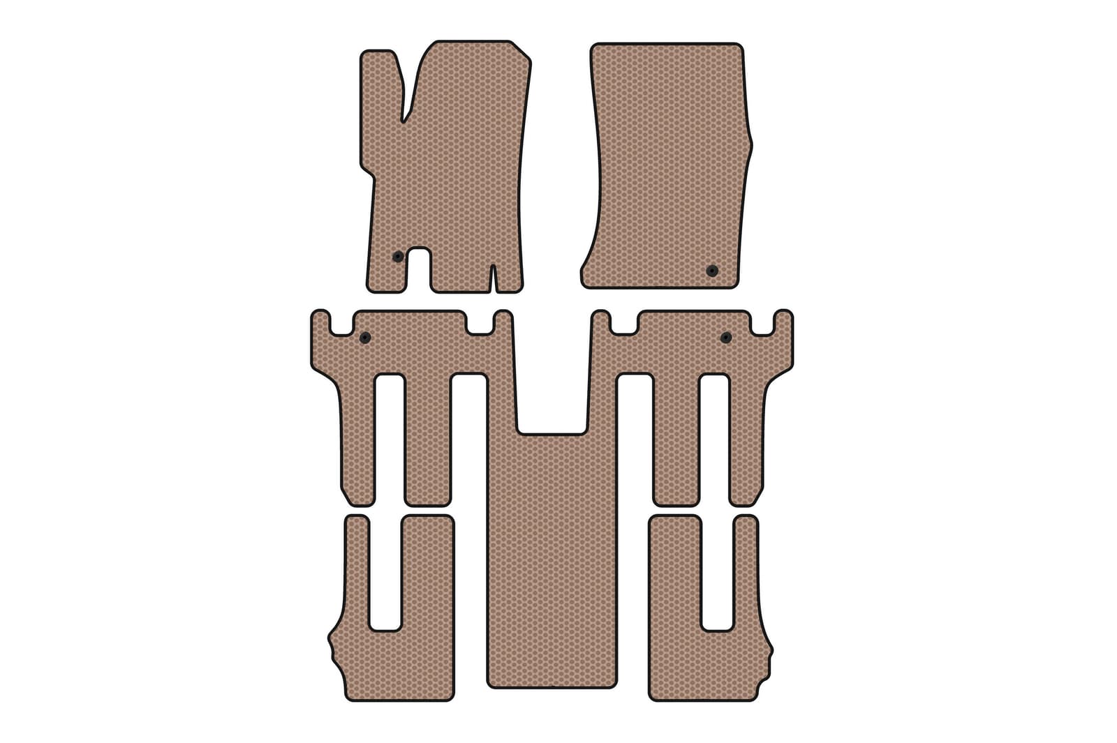 Гумові килимки Carsuit (3 ряди, бежевий)