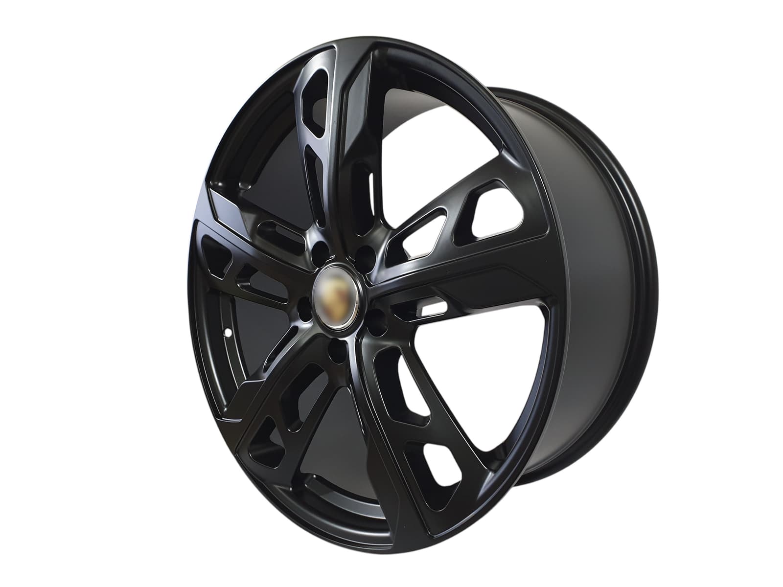 R22 Satin Black (різноширокі) на Porsche Cayenne 958 2010-2014 року 2