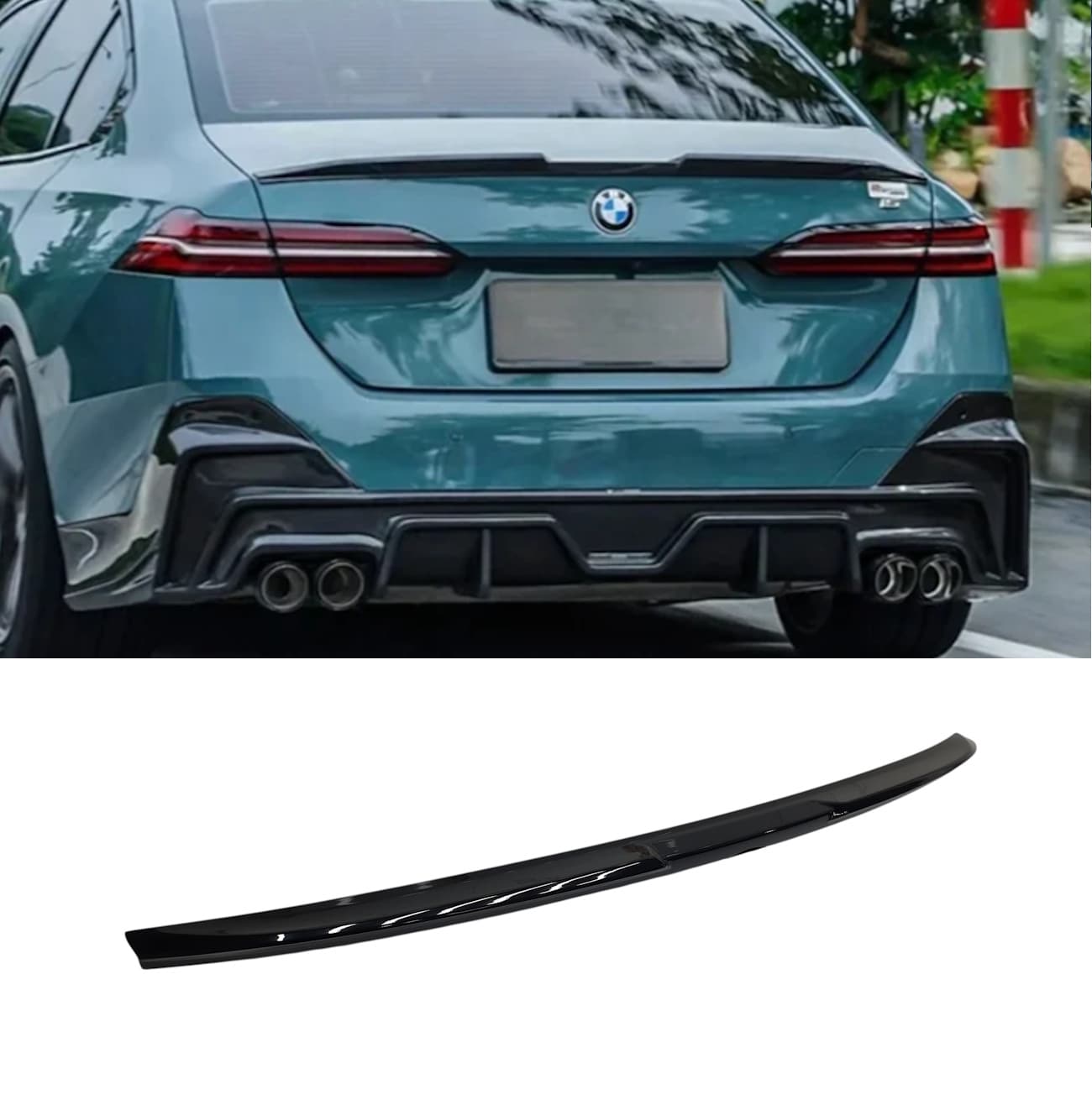 Спойлер Чорний глянець (MP) на BMW 5 Series G60 / G61 2023-2025 року