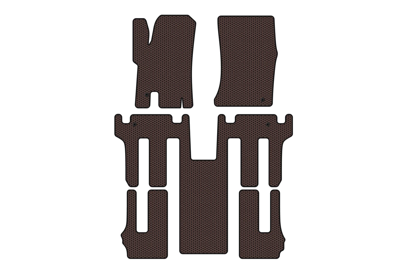 Гумові килимки Carsuit (3 ряди, коричневий)
