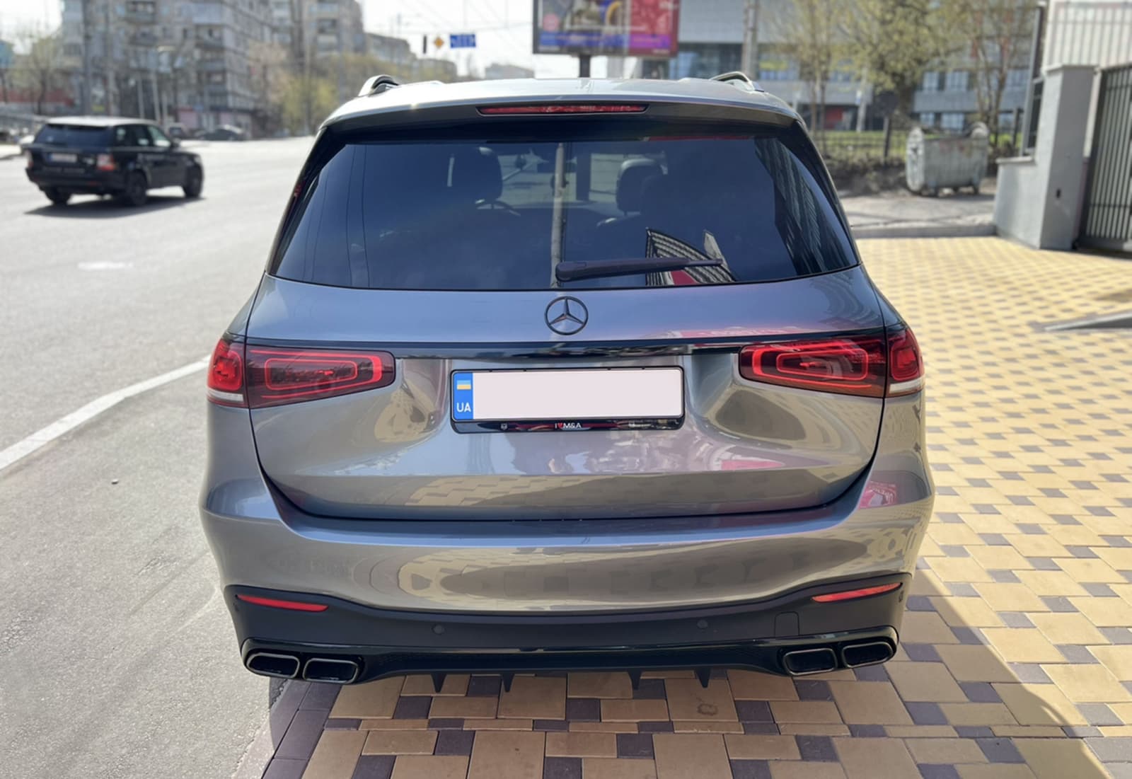 Дифузор (заднього бампера) Full Black (стиль GLS63 AMG) на Mercedes-Benz GLS-Class X167 2019-2023 року 5