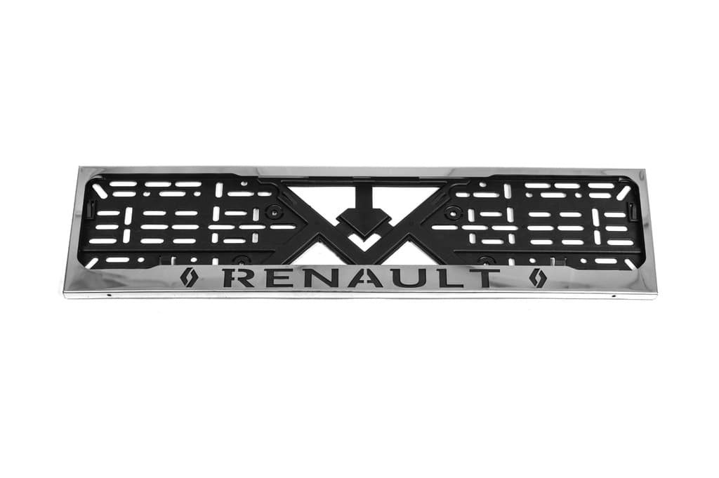 Рамка під номер хром Renault (1 шт, нержавіюча сталь)