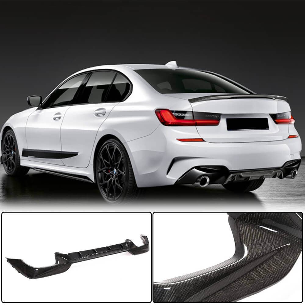 Дифузор заднього бампера (для M340i 2018-2022, Карбон)
