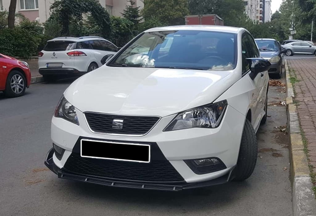 Універсальна передня Lip накладка V-5 (ABS, чорний глянець)