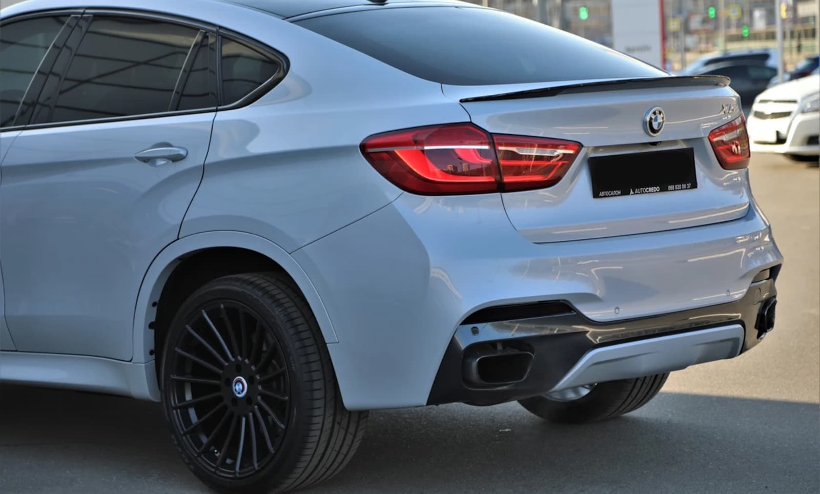 Спойлер Чорний глянець V1 на BMW X6 F16 2014-2018 року 5