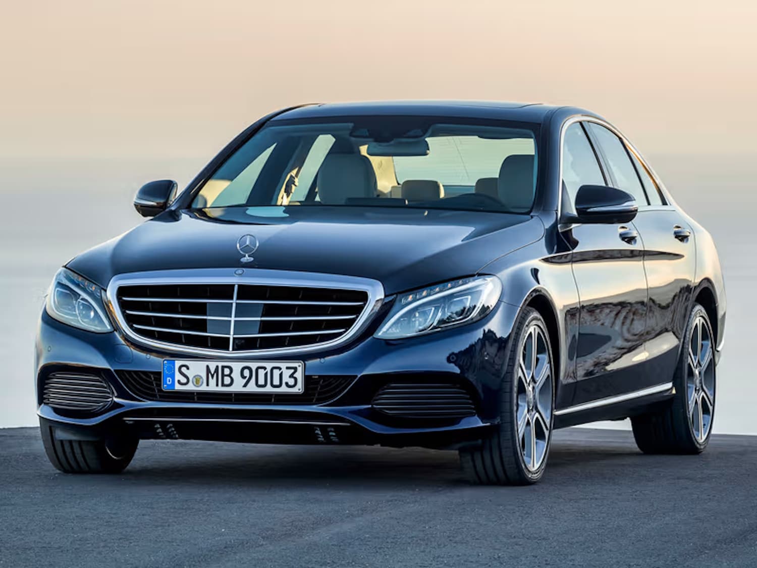 Решітка радіатора Diamond Silver / Black Rim Classic на Mercedes-Benz C-Class W205 2014-2018 року 3