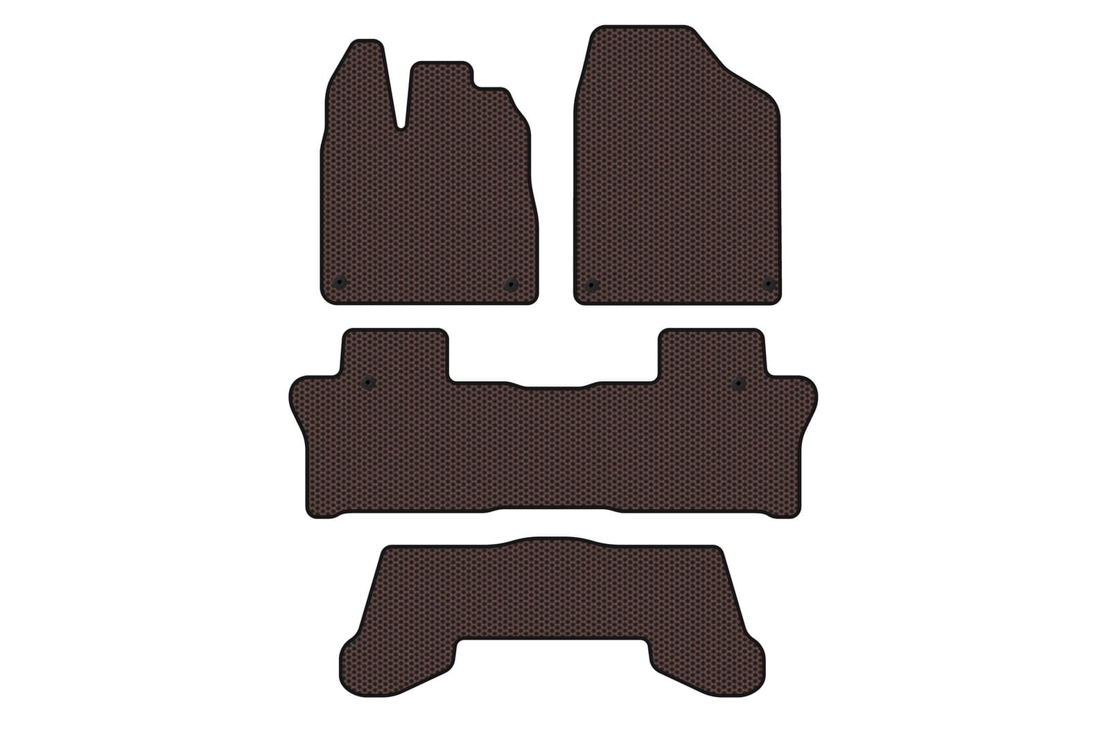Гумові килимки Carsuit (3 ряди, коричневий)