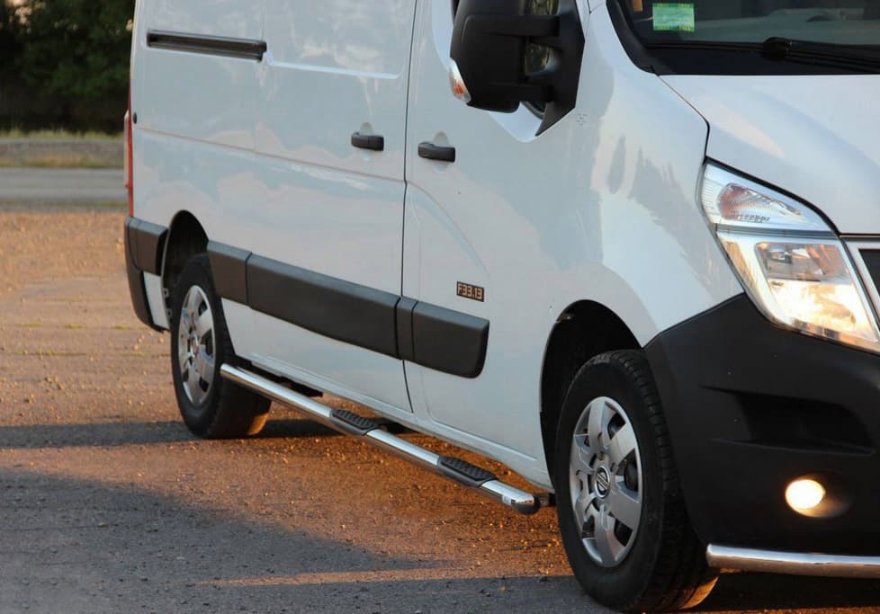 Бічні труби BB002 (2 шт., нерж.) Коротка база