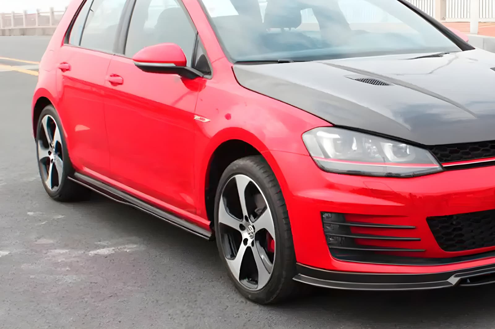 Бокові пороги (для GTI HB 2012-2017, Карбон)