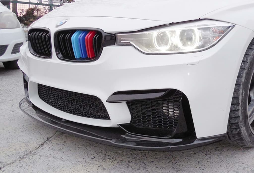 Накладка на передній бампер Lip V-1 (Для M4, чорний глянець) 5