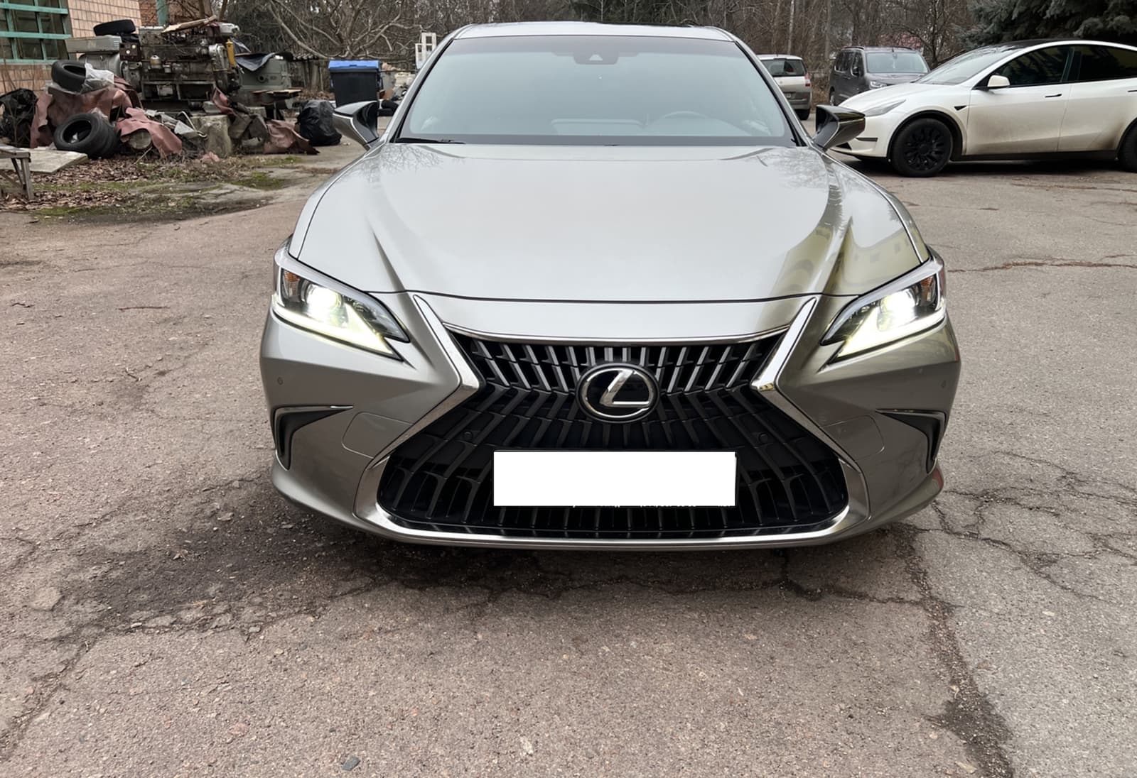 Решітка радіатора Gray (Normal) під камеру на Lexus ES 2021-2024 року 5