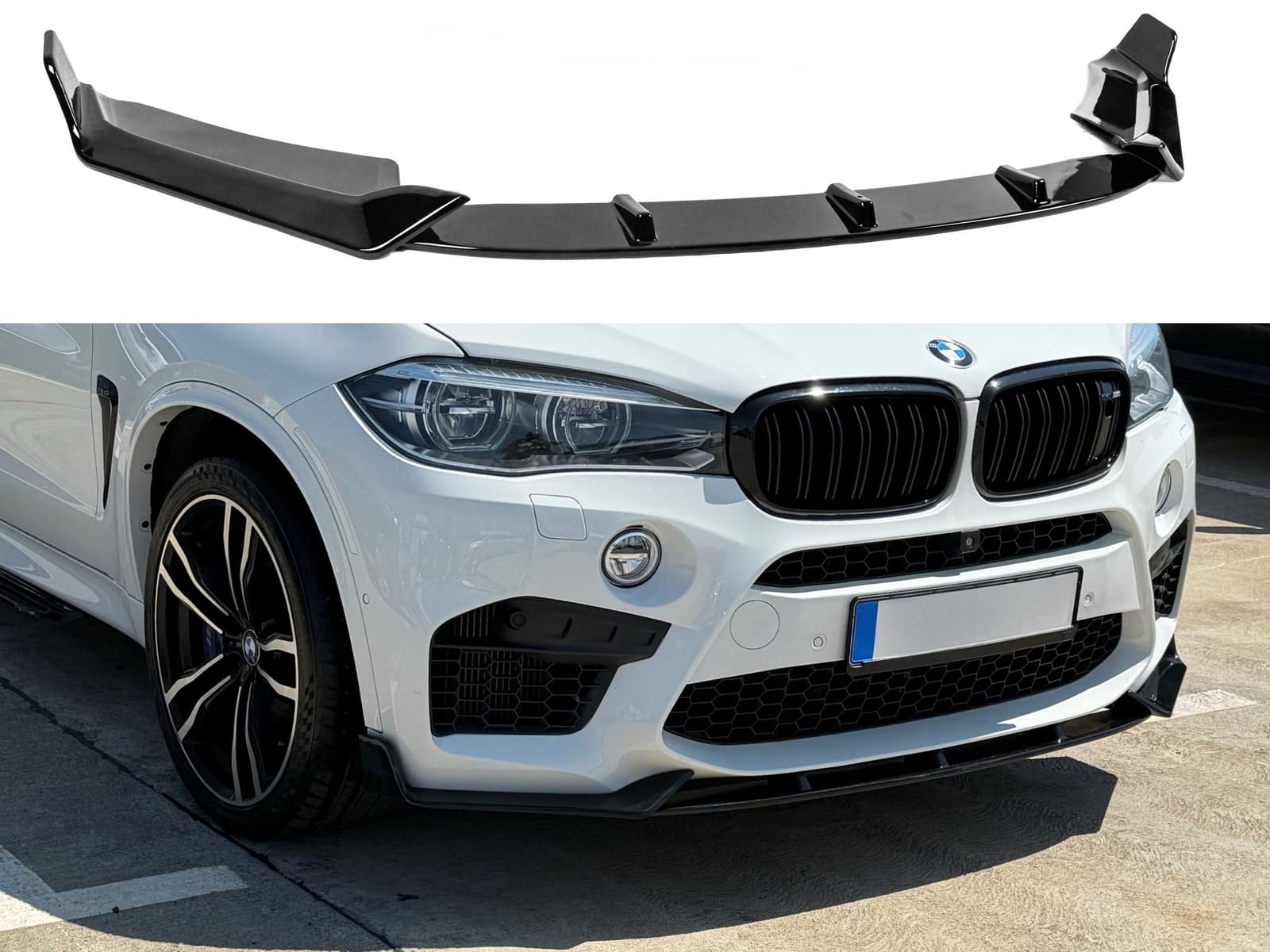Юбка переднього бампера для BMW X5M F85 X5 F15 2013-2018, колір чорний глянець