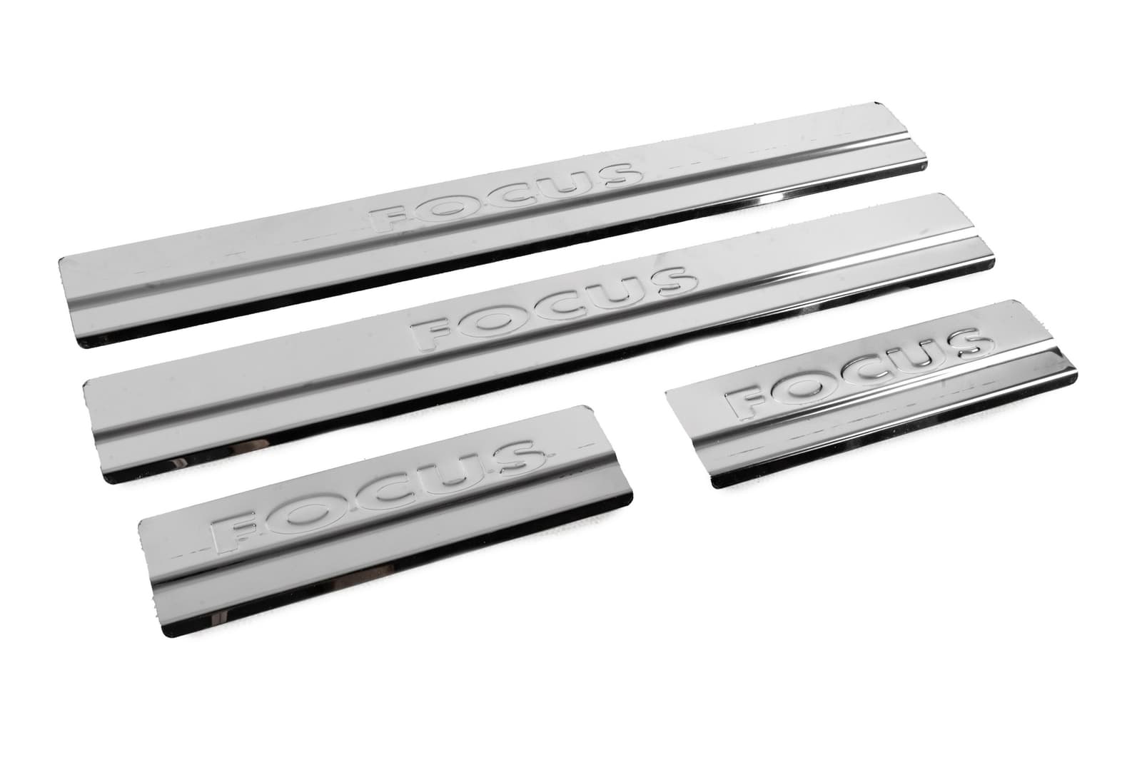 Накладки на пороги V2 (Carmos, 4 шт, нерж.) 3