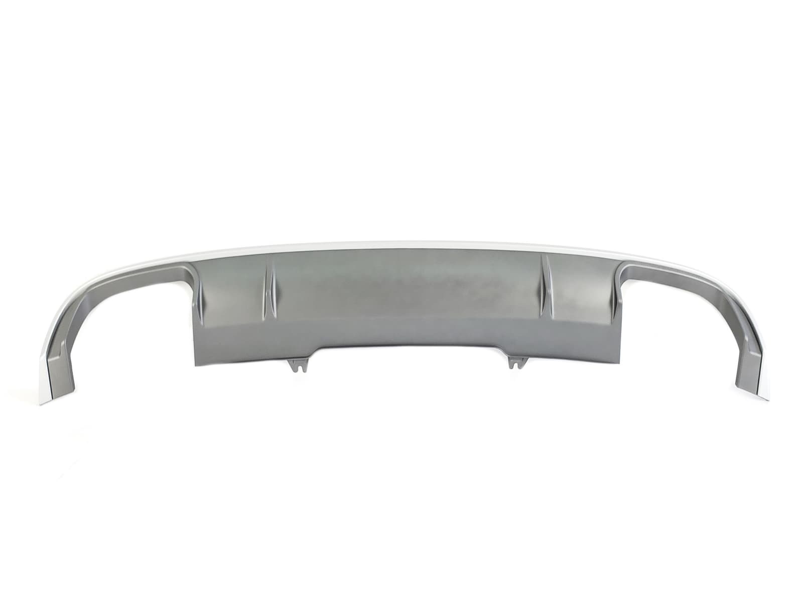 Дифузор (заднього бампера) Silver (в стилі S4 00-00) на Audi A4 B9 2015-2019 року 2