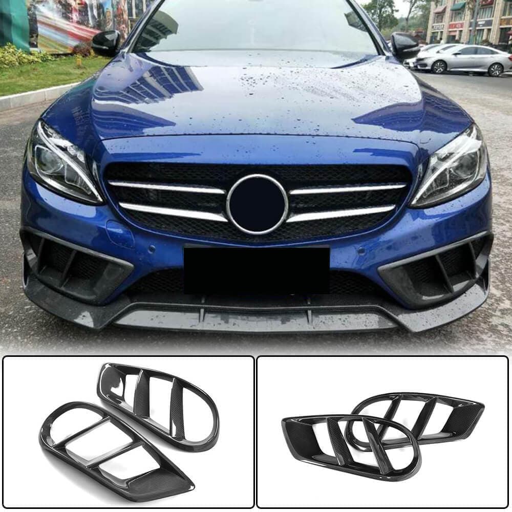 Накладки на протитуманки (для C43 AMG 2015-2019, Карбон)