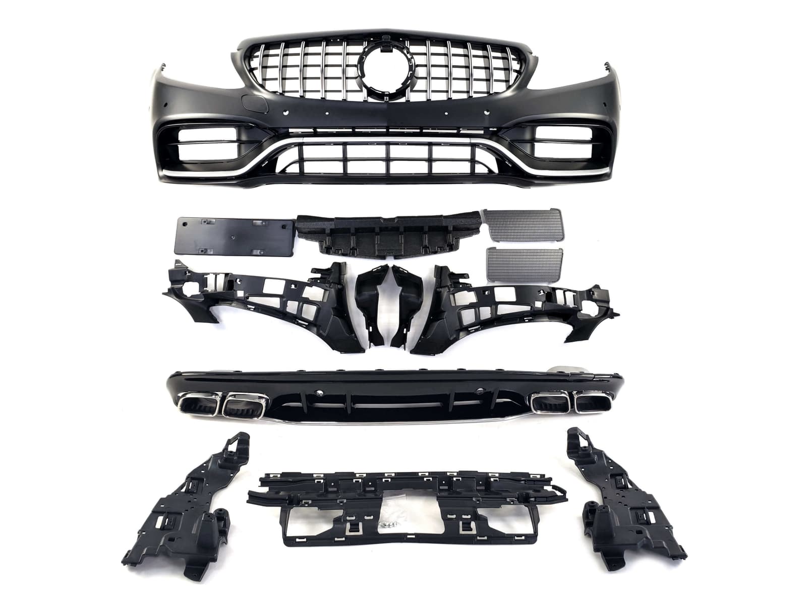 Комплект обвісів (стиль AMG C63 2018+) Body Kit на Mercedes-Benz C-Class W205 2014-2018 року