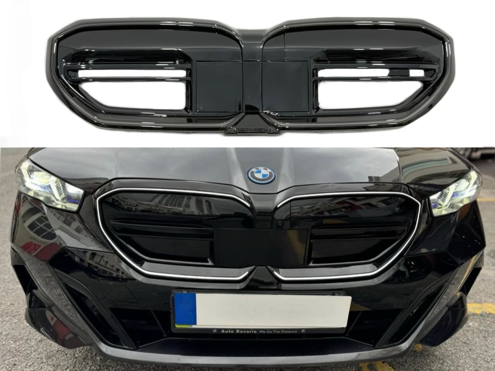 Решітка радіатора ніздрі з підсвічуванням Iconic Glow BMW 5 series G60 G90 i5 2024-