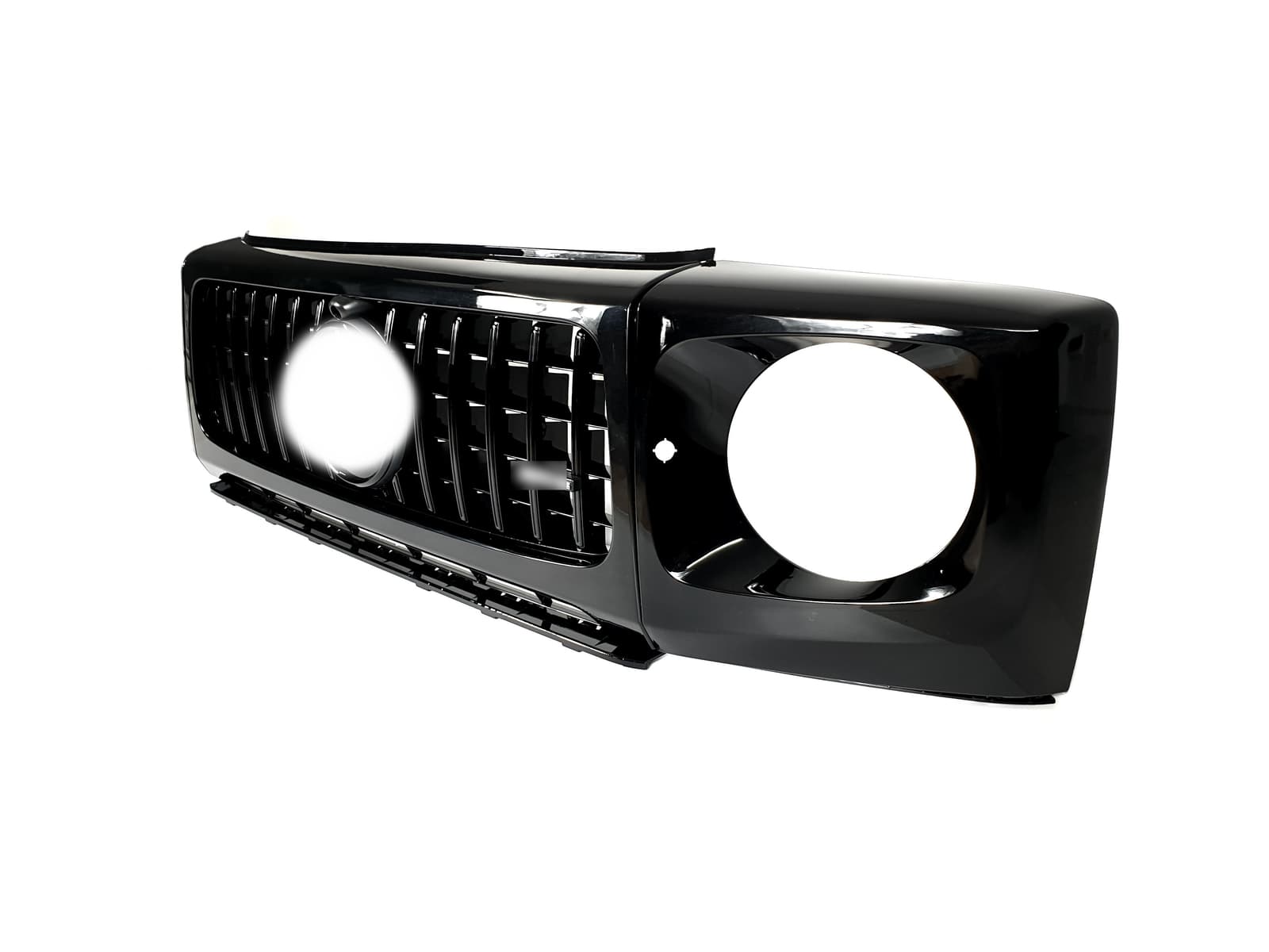 Решітка радіатора Full Black + рамки на фари GT на Mercedes-Benz G-Class W463 2018-2025 року 4