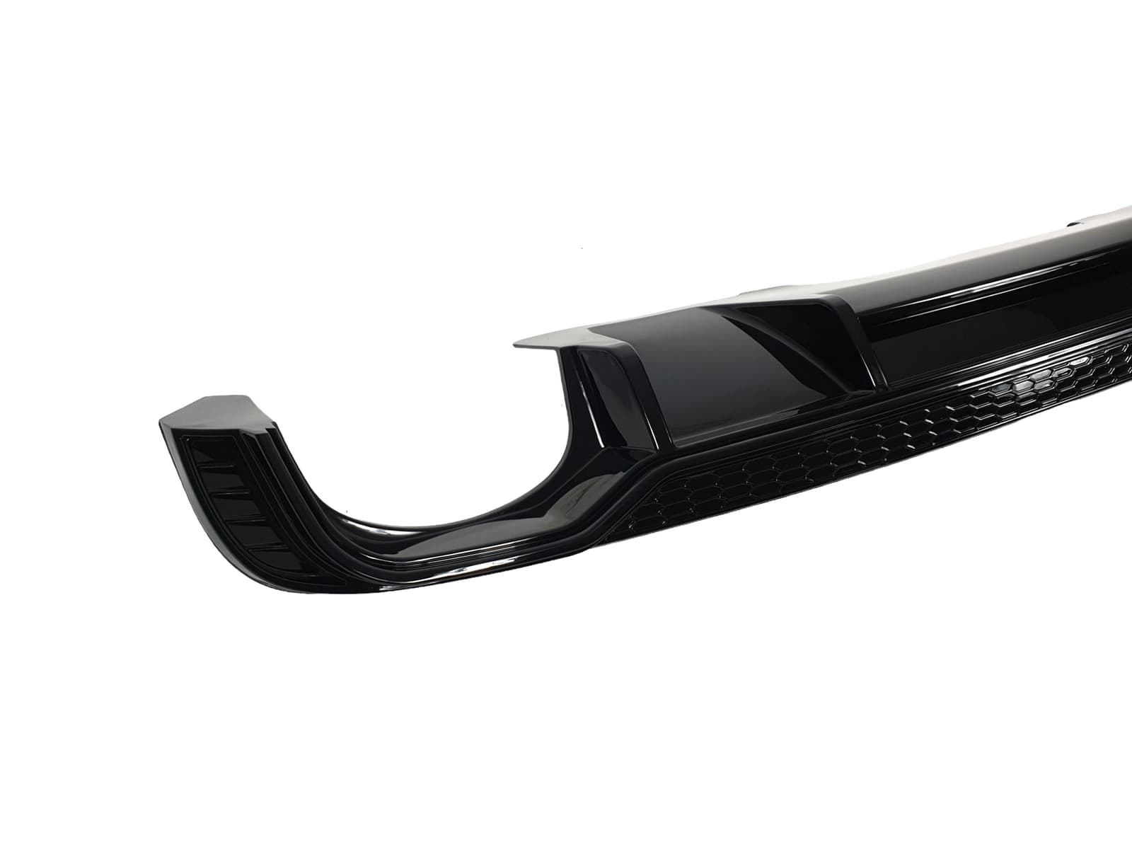 Дифузор (заднього бампера) Full Black / Black Pipe (в стилі RS4) V1 S-Line на Audi A4 B9 2015-2019 року 2