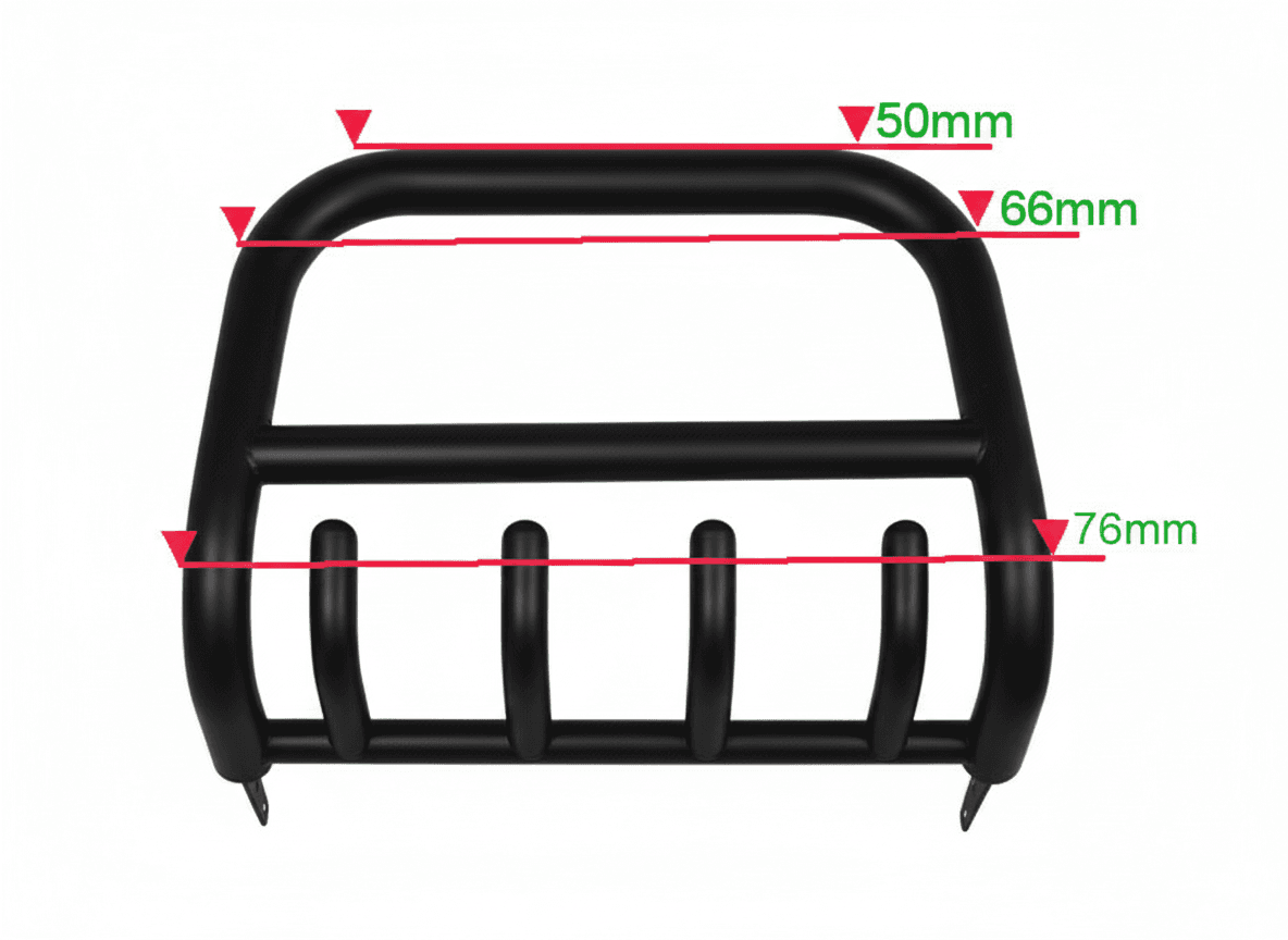 Кенгурятник QT006 Black (нерж.)