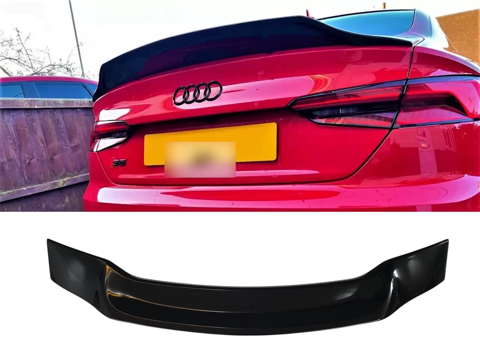 Спойлер Чорний глянець V3 на Audi A5 B9 2016-2020 року