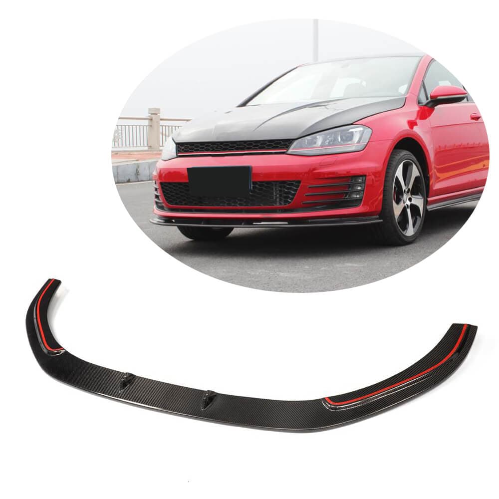 Накладка на передній бампер Lip V2 (для GTI HB 2012-2017, Карбон)