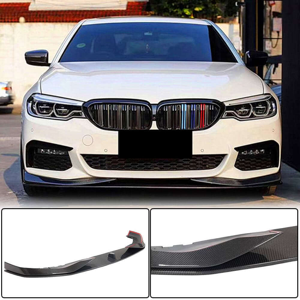 Накладка на передній бампер Lip V1 (для M-Sport 2017-2020, Карбон)
